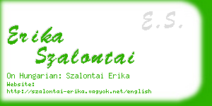 erika szalontai business card